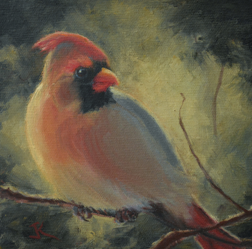 The Cardinals 6x6 $580 at Hunter Wolff Gallery